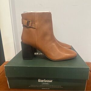 Barbour Tan Leather Boots Classic Style Neutral Effortless Chic Quiet Luxury